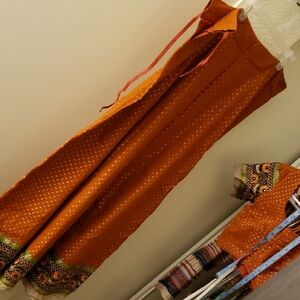 Orange Patterned Made In India Dress